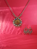 Mayantiie Oxidized Silver Necklace Jewelry Set