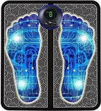 Foot Massager Feet Massage Machine ,Electronic Muscle Stimulator Massage Mat USB Rechargeable Massager (Black)