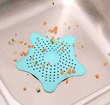 Starfish Hair Catcher Rubber Bath Sink Strainer Shower Drain Cover Trap Basin  (Pack of 2)