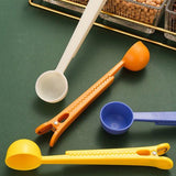 Spoon Clip-Clip Spoon Ergonomic 2-in-1 Plastic Coffee Spoon Sealing Bag Clip Kitchen Tools (Pack Of 2)