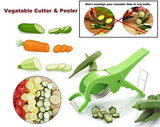 2 in 1 Vegetable Cutter with Peeler (Multicolour) / 2 in 1 Veg Cutter Stainless Steel 5 Blade Vegetable & Fruit Cutter for Kitchen - Pack of 1