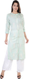 Women Printed A-line Kurta LIGHT BLUE